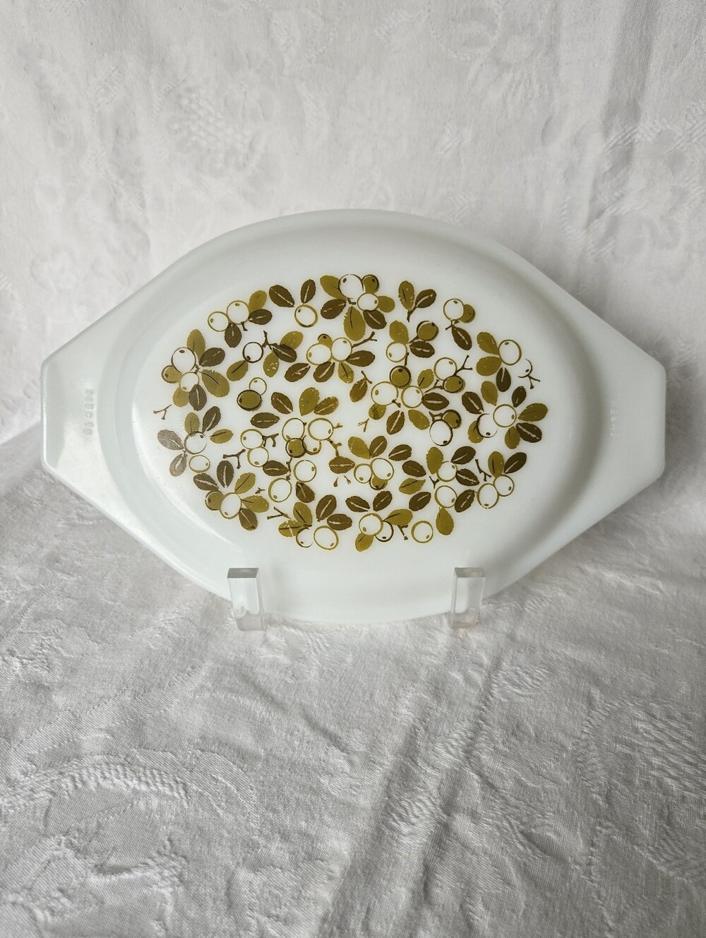 Vintage Pyrex Lid Verde Green Olives 60s 70s 943-C 15